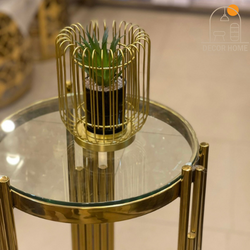 Metal Cage With Ceramic Vase