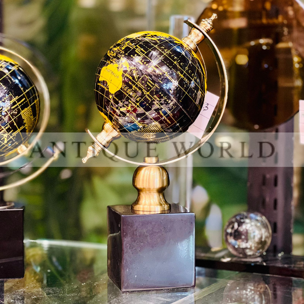 Abstract Earthen Marble Globe Table Decor