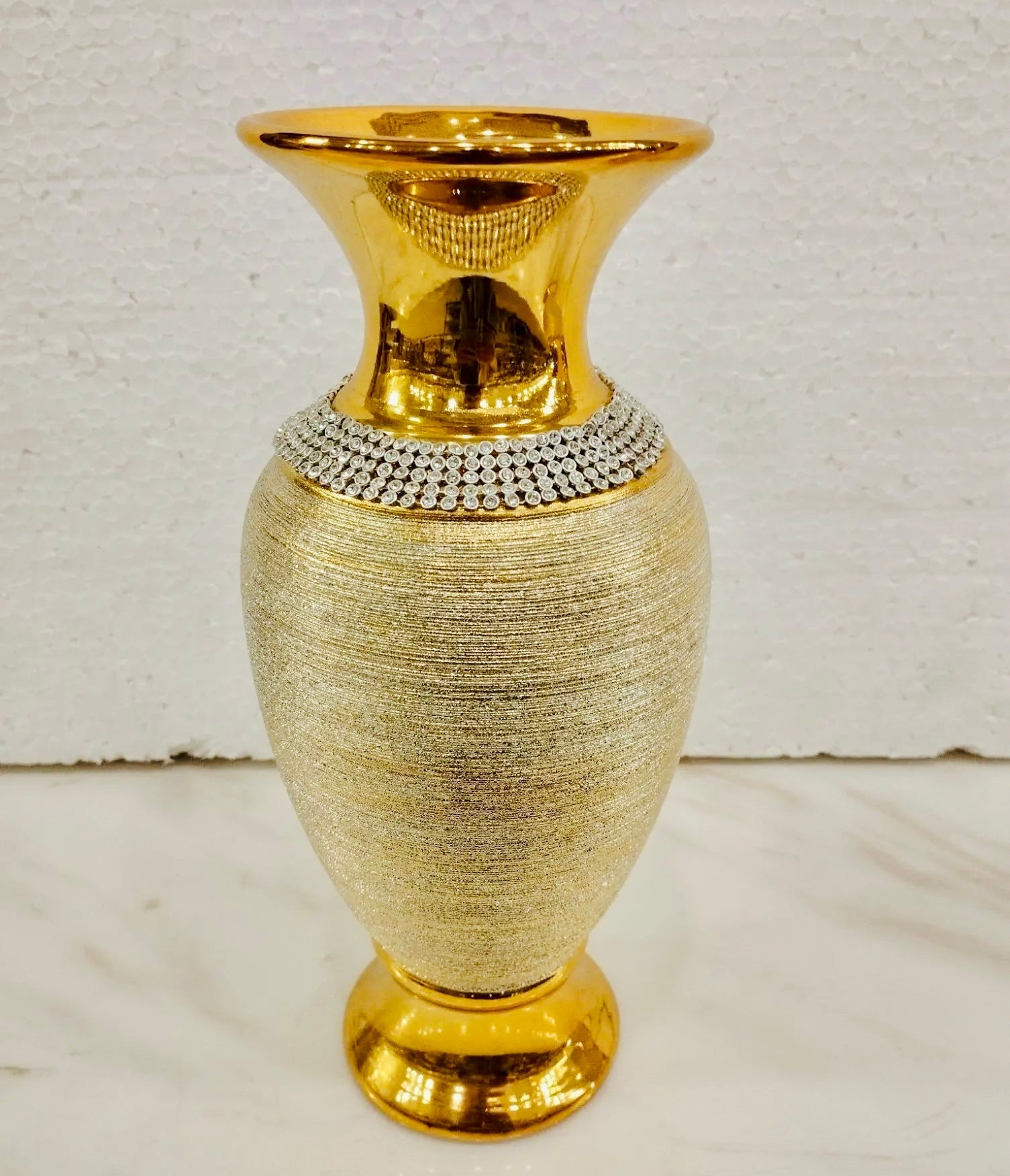 Golden color Ceramic Vase ( Set of 2 )