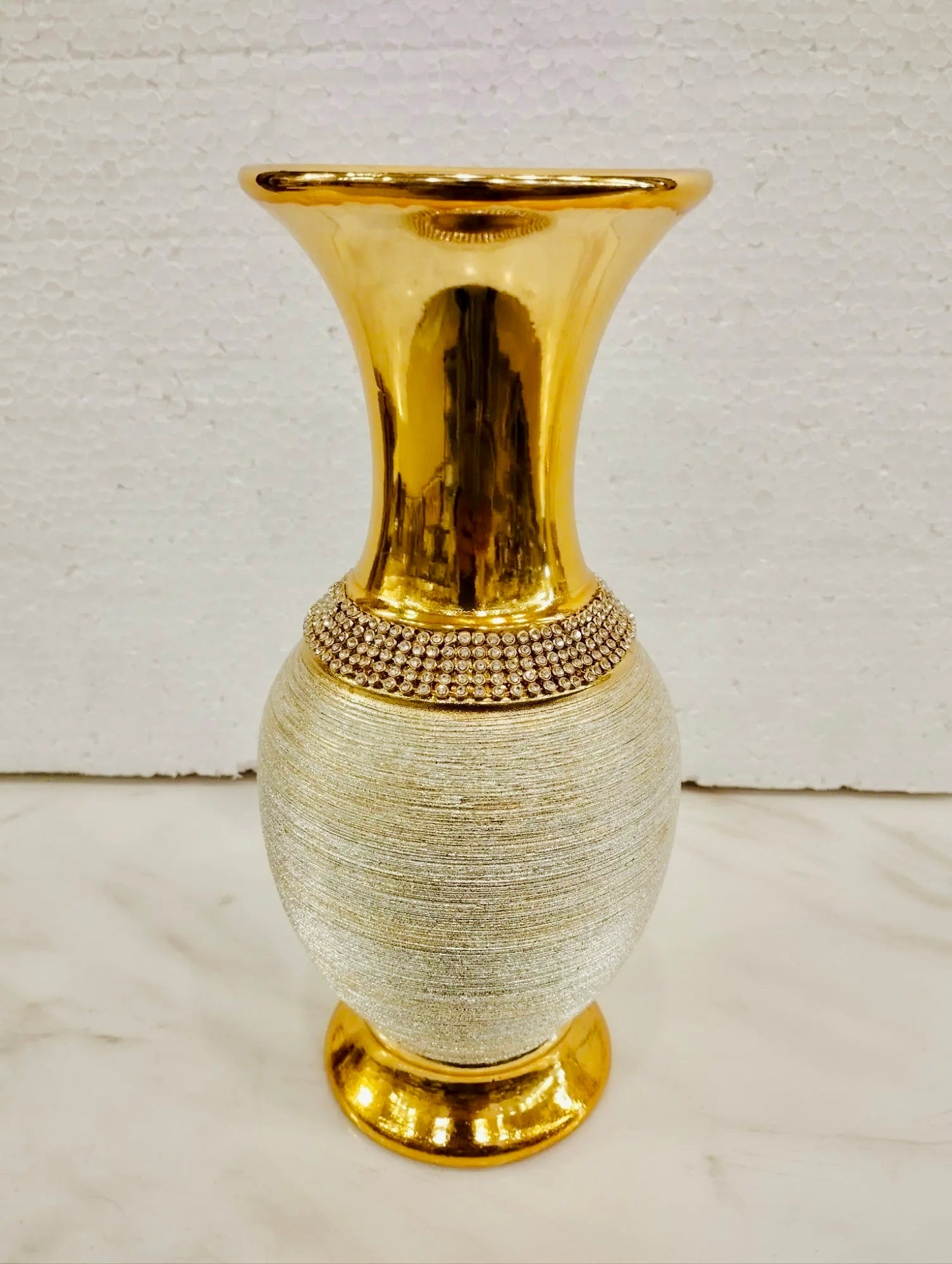 Golden color Ceramic Vase ( Set of 2 )