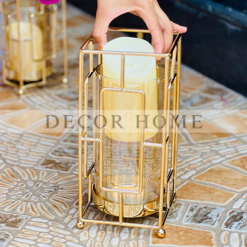 Imported Hurricane Lantern Candle Stand( Set Of 3)