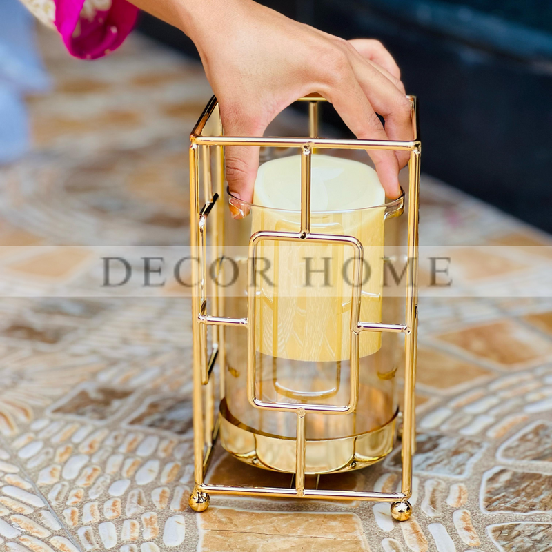 Imported Hurricane Lantern Candle Stand( Set Of 3)