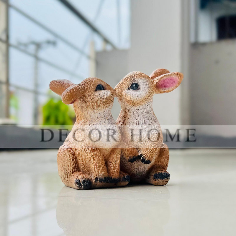 Loving Duo Bunny Figurine