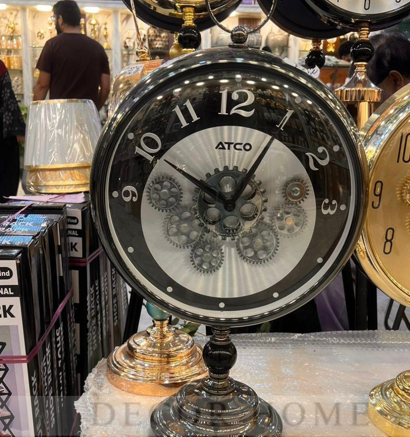 Genesis Table Clock with Visible Moving Gears