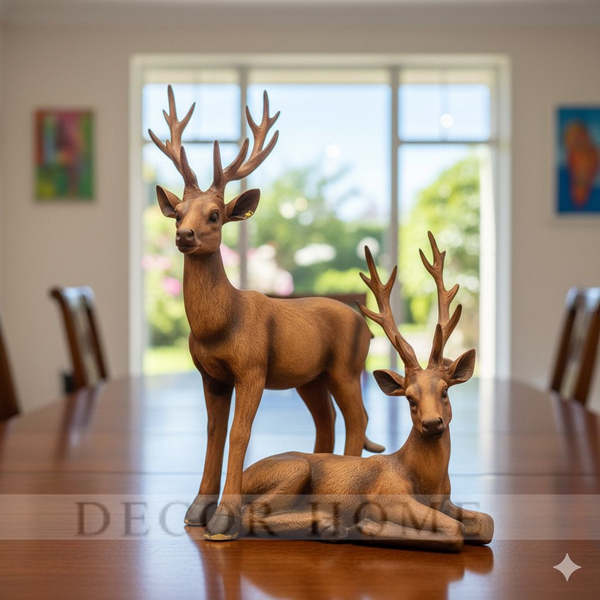 Deer Figurine Lawn Ornament Sculpture