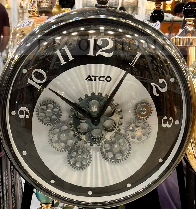 Genesis Table Clock with Visible Moving Gears