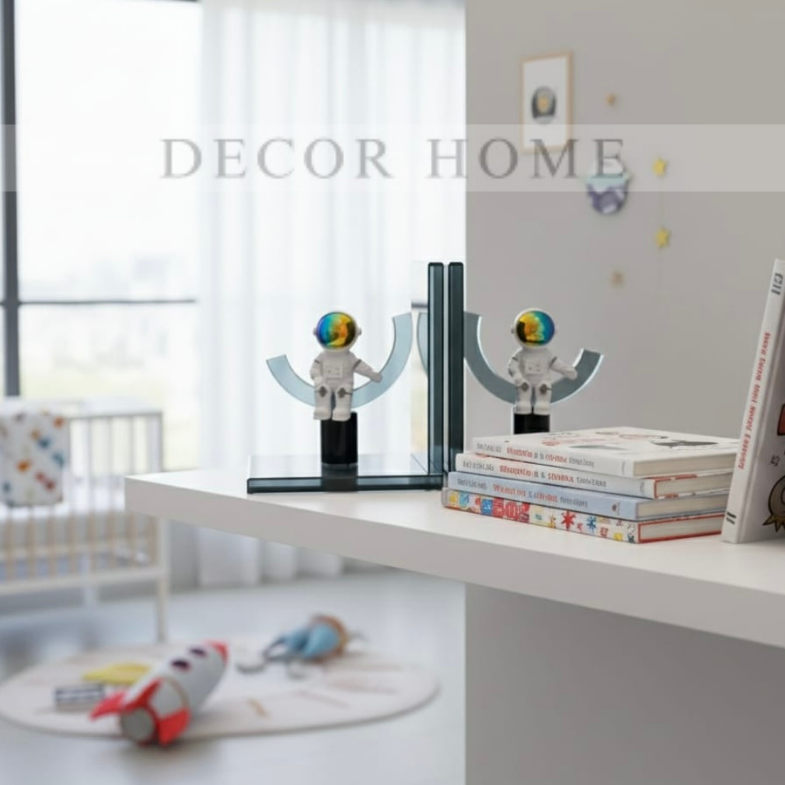 Astronaut Figurine Glass Bookends