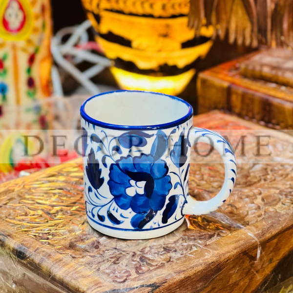 Hand Painted Blue Pottery Mug