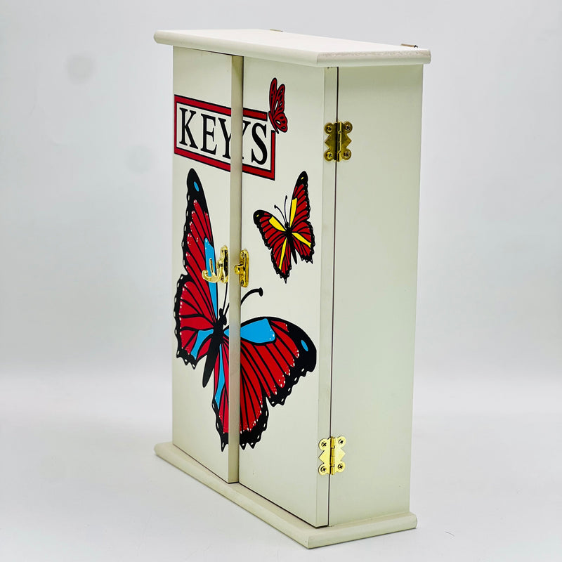 Butterfly Design Wooden Key Holder