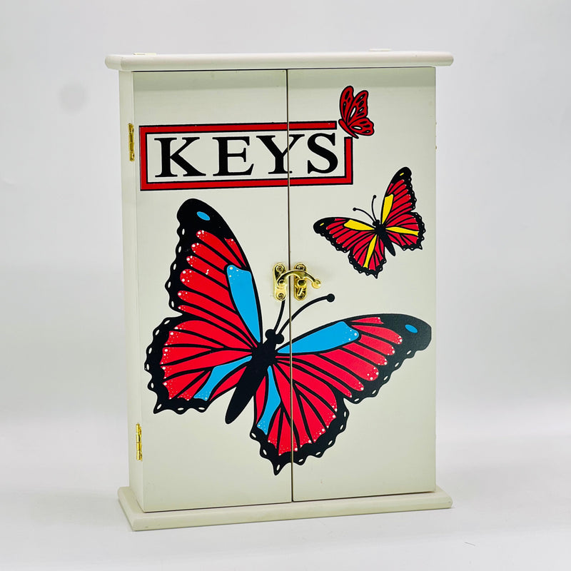 Butterfly Design Wooden Key Holder