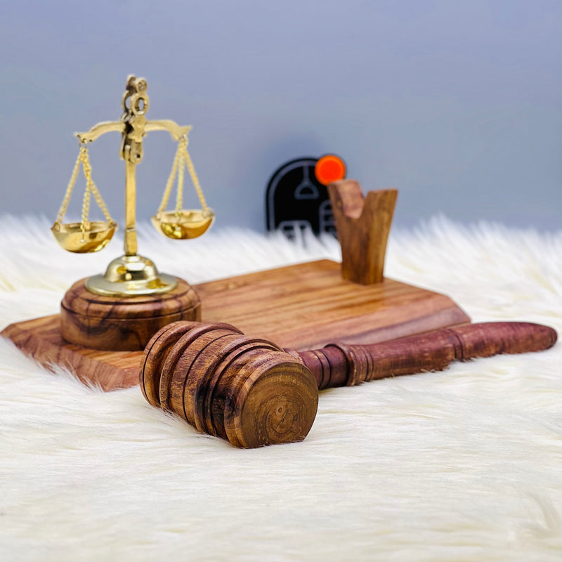 Royal Justice Scale & Gavel