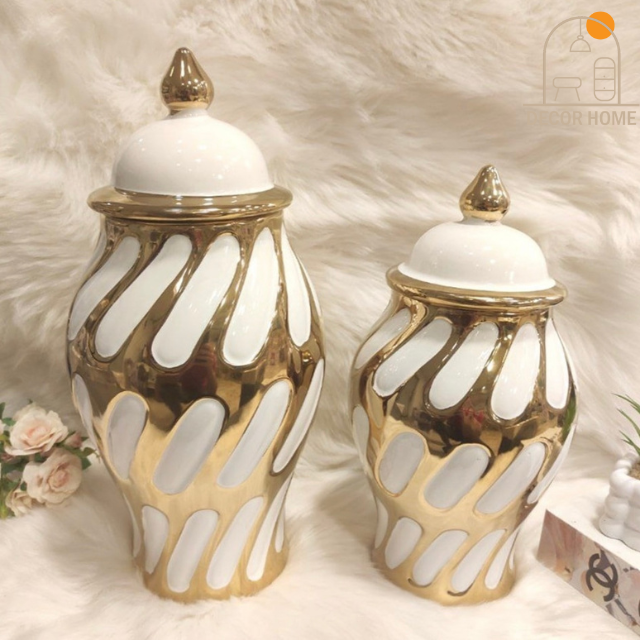 Fine Textured Golden Vase