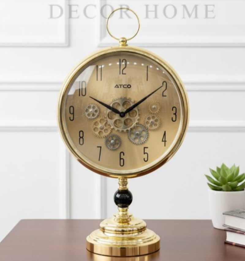 Genesis Table Clock with Visible Moving Gears