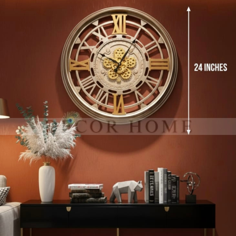 Industrial Crown Wall Clock
