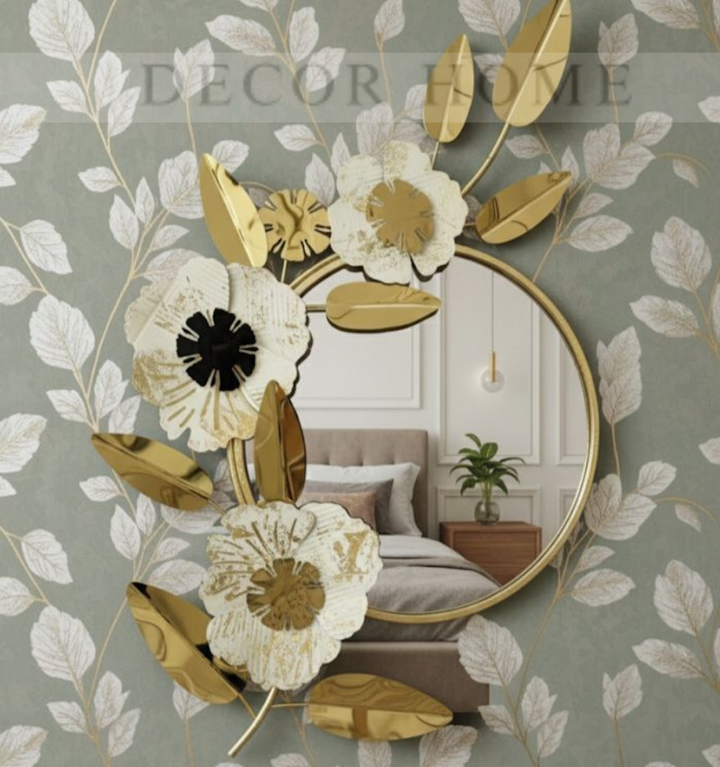 Golden Bloom Harmony Mirror