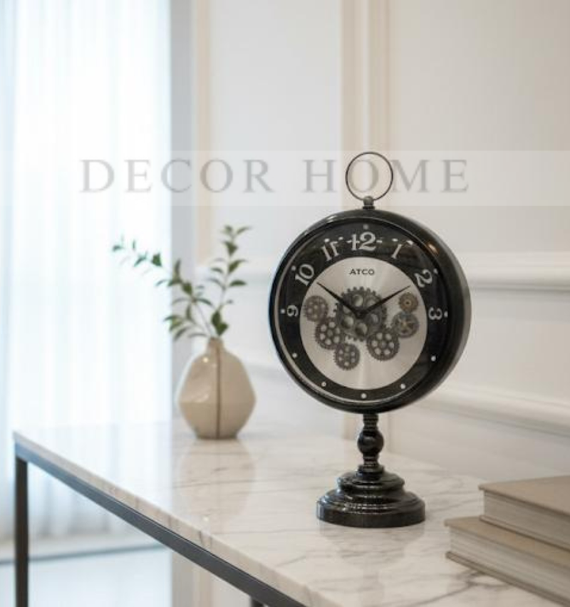 Genesis Table Clock with Visible Moving Gears