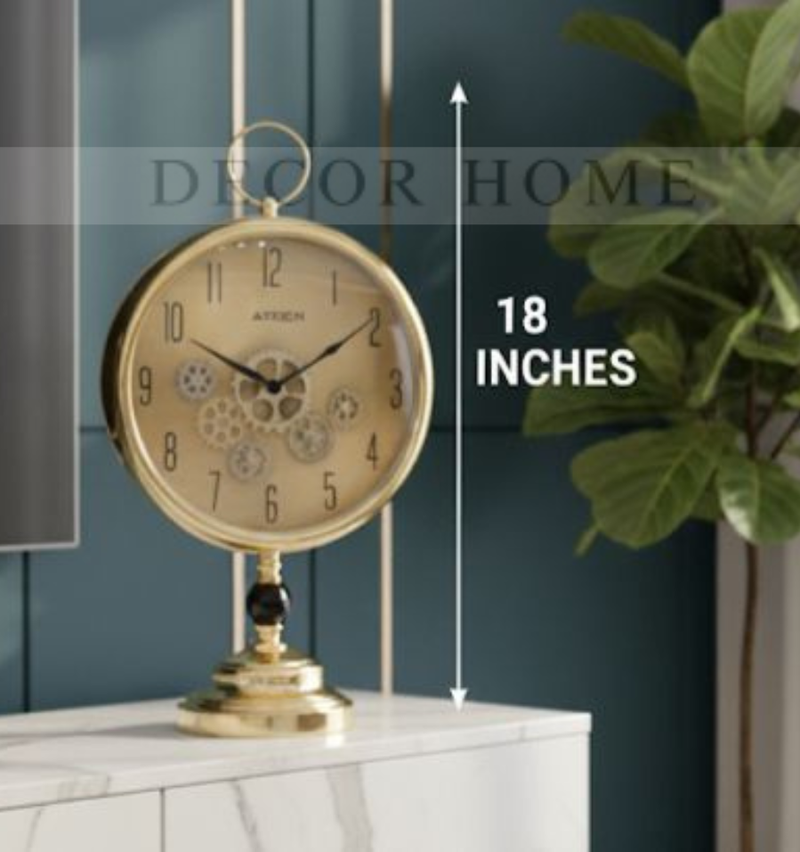 Genesis Table Clock with Visible Moving Gears