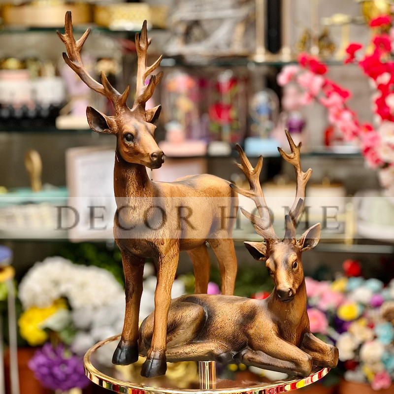 Deer Figurine Lawn Ornament Sculpture