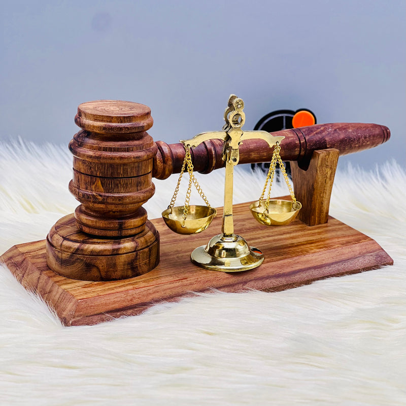 Royal Justice Scale & Gavel