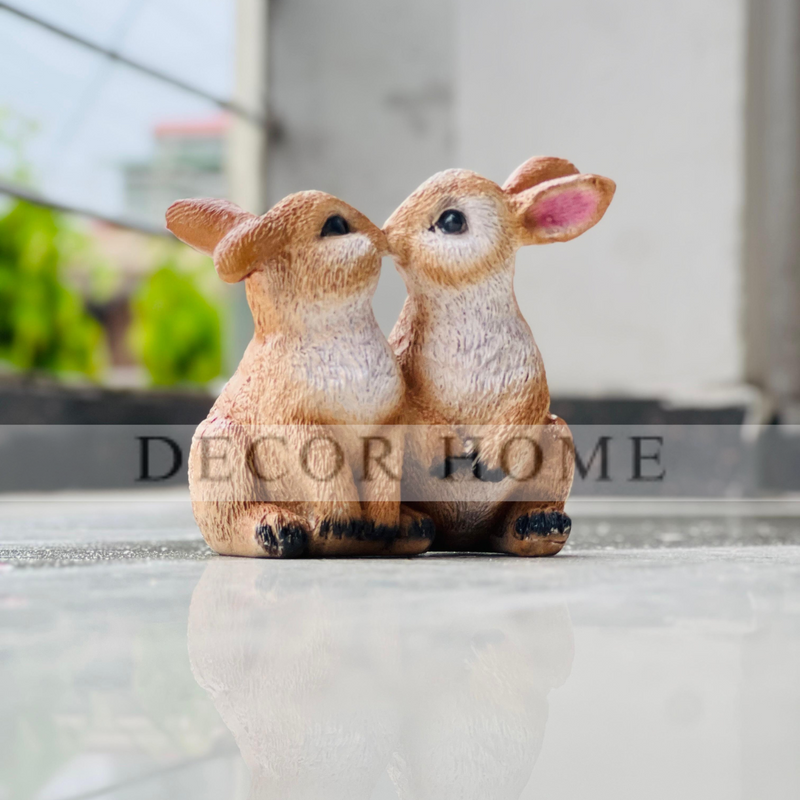 Loving Duo Bunny Figurine