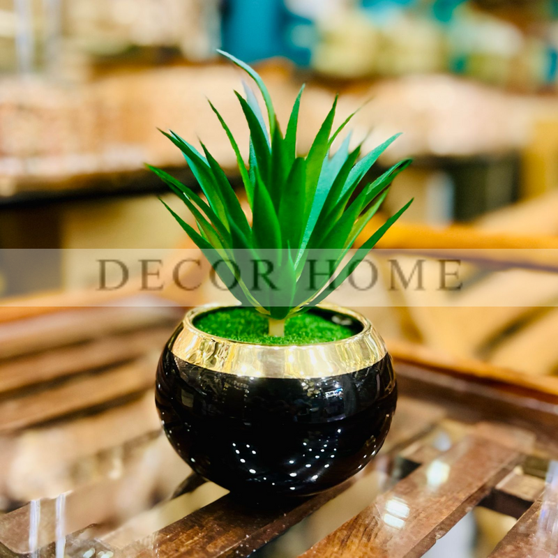 Artificial Reddish Plant with Ceramic Pot