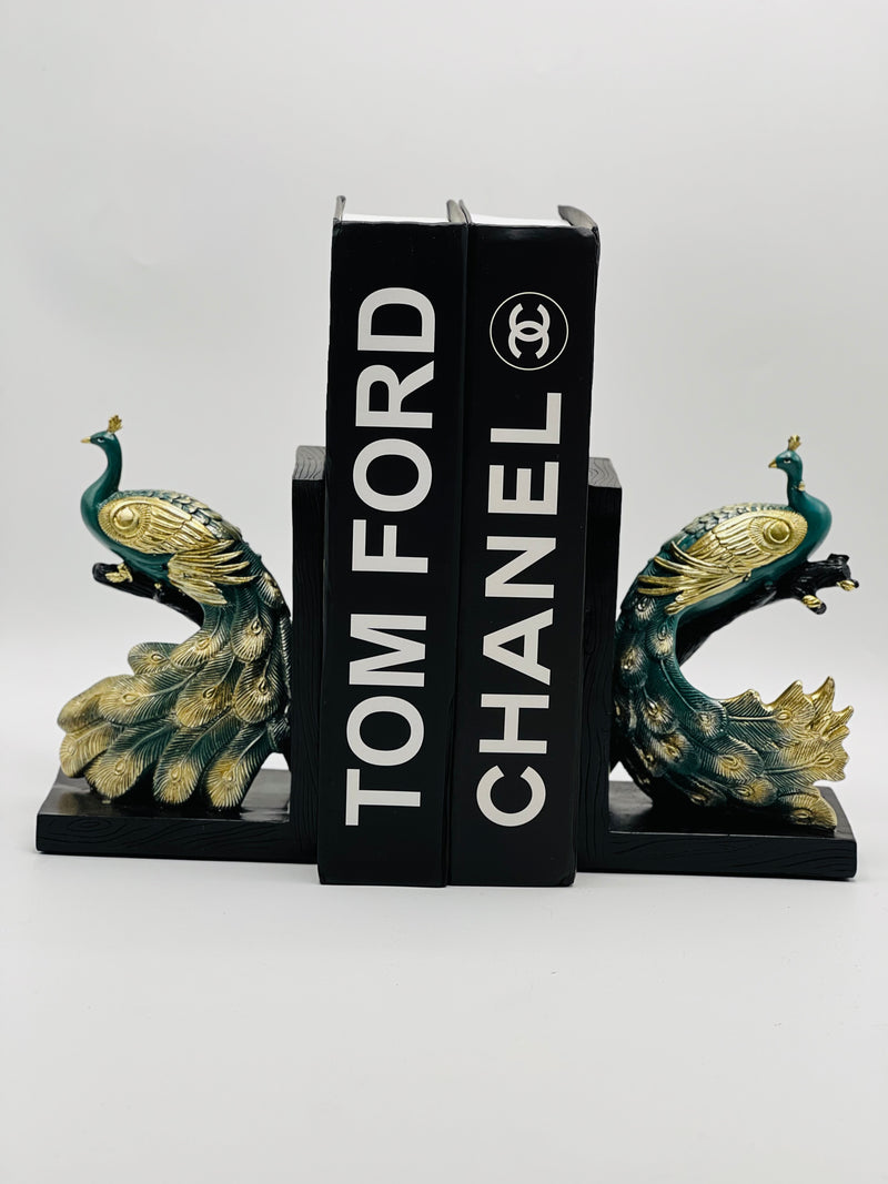 Elegant Peacock Bookend (Set Of 2)