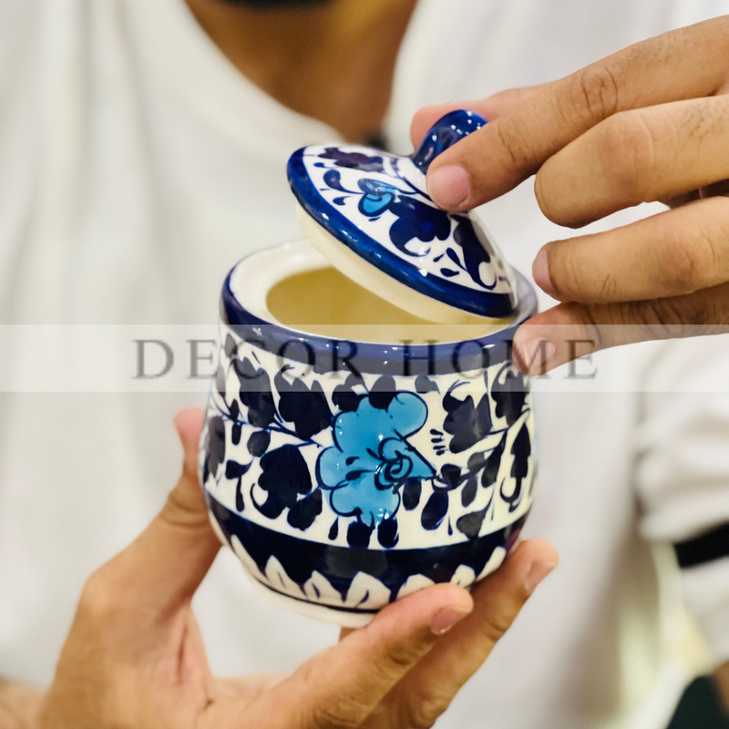 Royal Blue Pottery Blossom Tea Set ( 15pc )