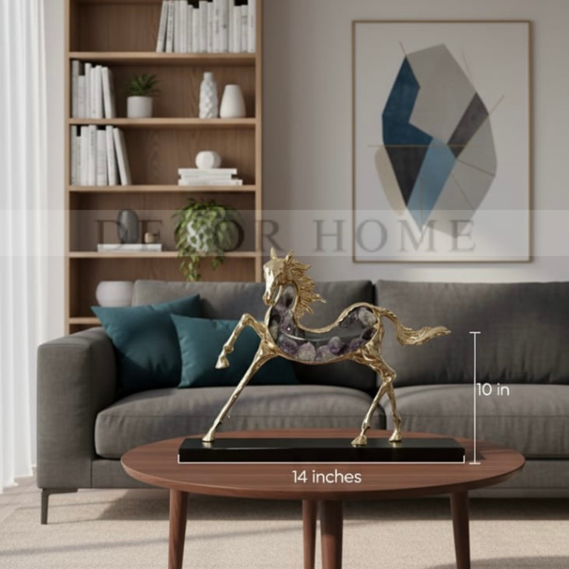Dynamic Running Horse Showpiece