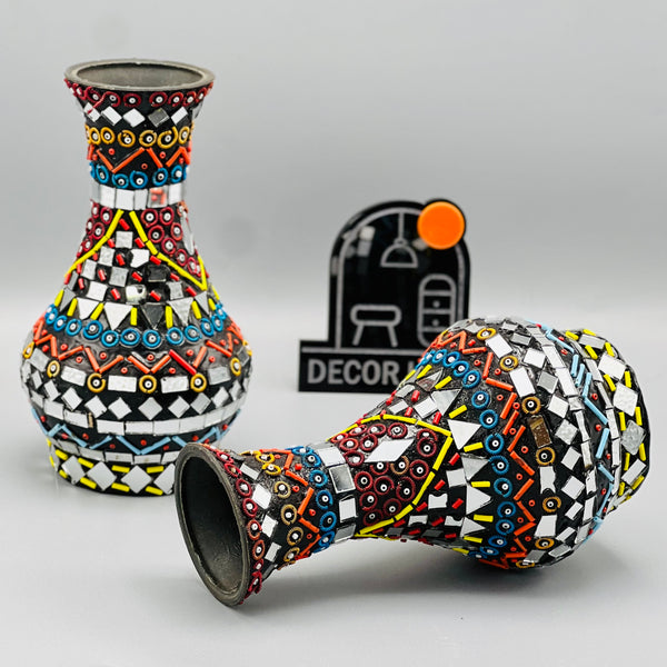 Shisha Moti Craft Vase( Set Of 2)