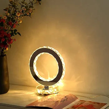 Bedside Crystal Table Lamp
