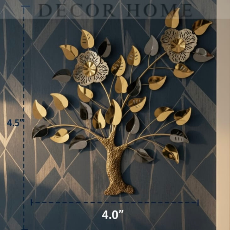 Geometric Metal Wall Art Tree