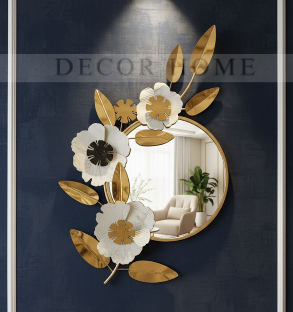 Golden Bloom Harmony Mirror