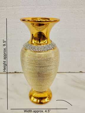 Golden color Ceramic Vase ( Set of 2 )