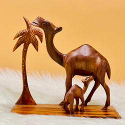 Wooden Camel Heritage Sculpture