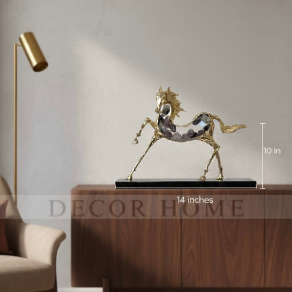 Dynamic Running Horse Showpiece