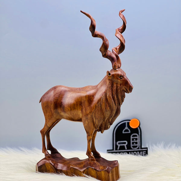 Antique Single Piece Markhor Handcrafted