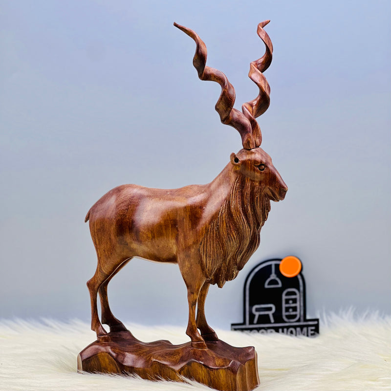 Antique Single Piece Markhor Handcrafted