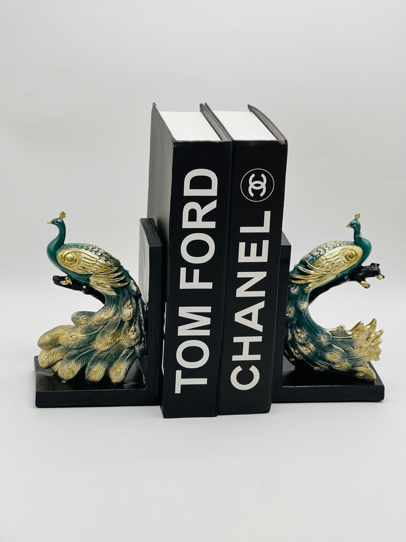 Elegant Peacock Bookend (Set Of 2)