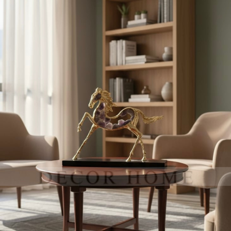 Dynamic Running Horse Showpiece