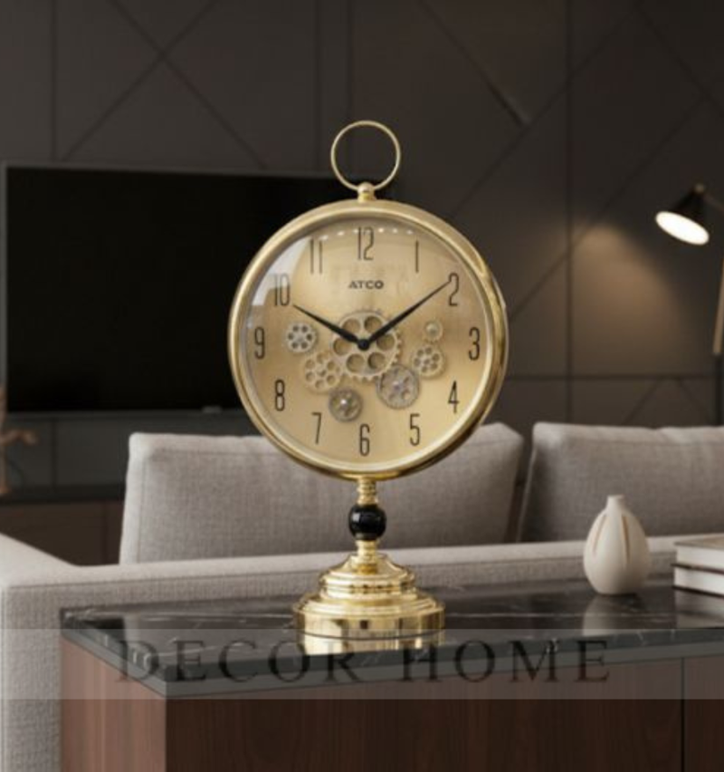 Genesis Table Clock with Visible Moving Gears