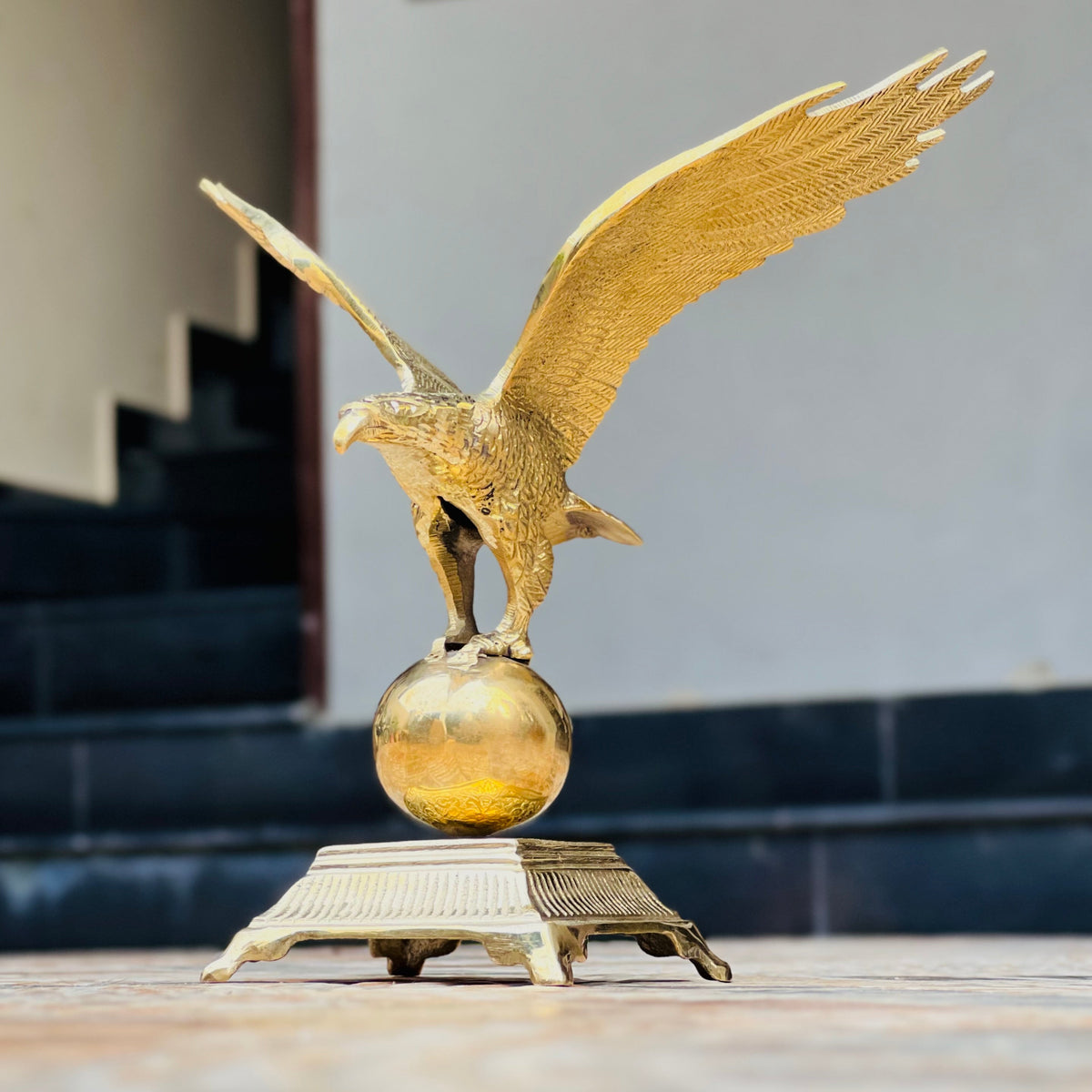 Golden Metal Ball Eagle