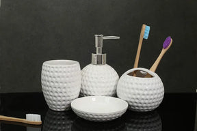 Dots Carved Bathroom Accessories Set