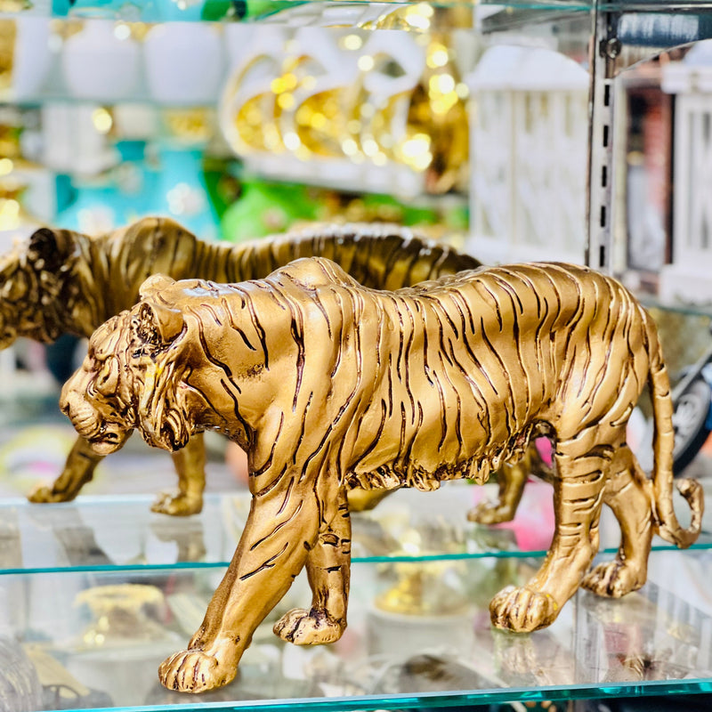 Golden Tiger Resin Statues for Home Indoor Office