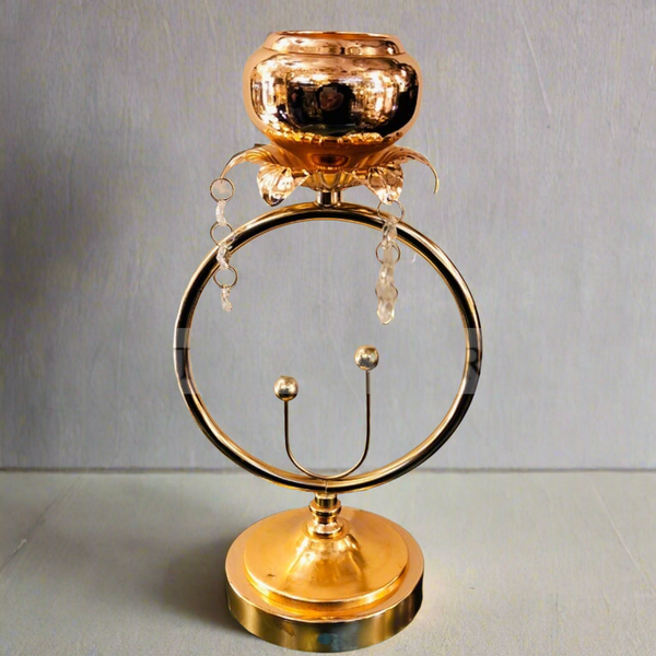 Medallion Metal Candle Stand