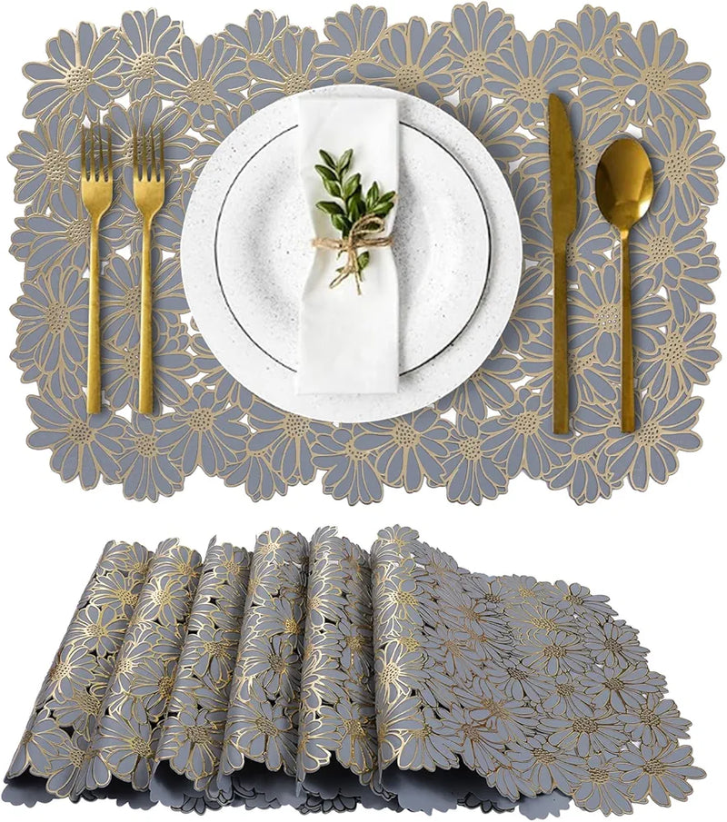 Rectangular Gold Place Mats Set Of 2