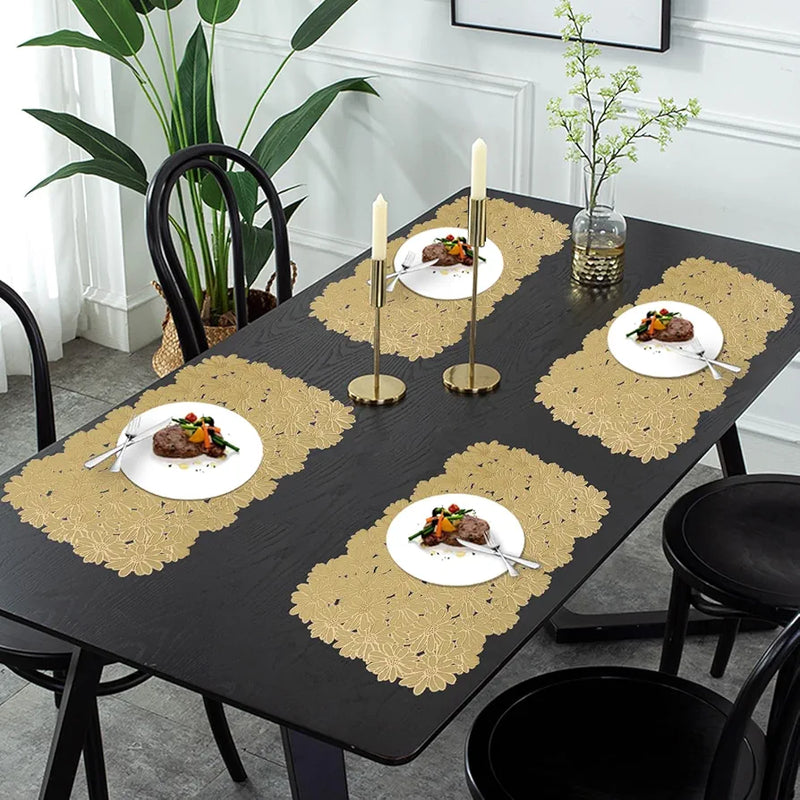 Rectangular Gold Place Mats Set Of 2