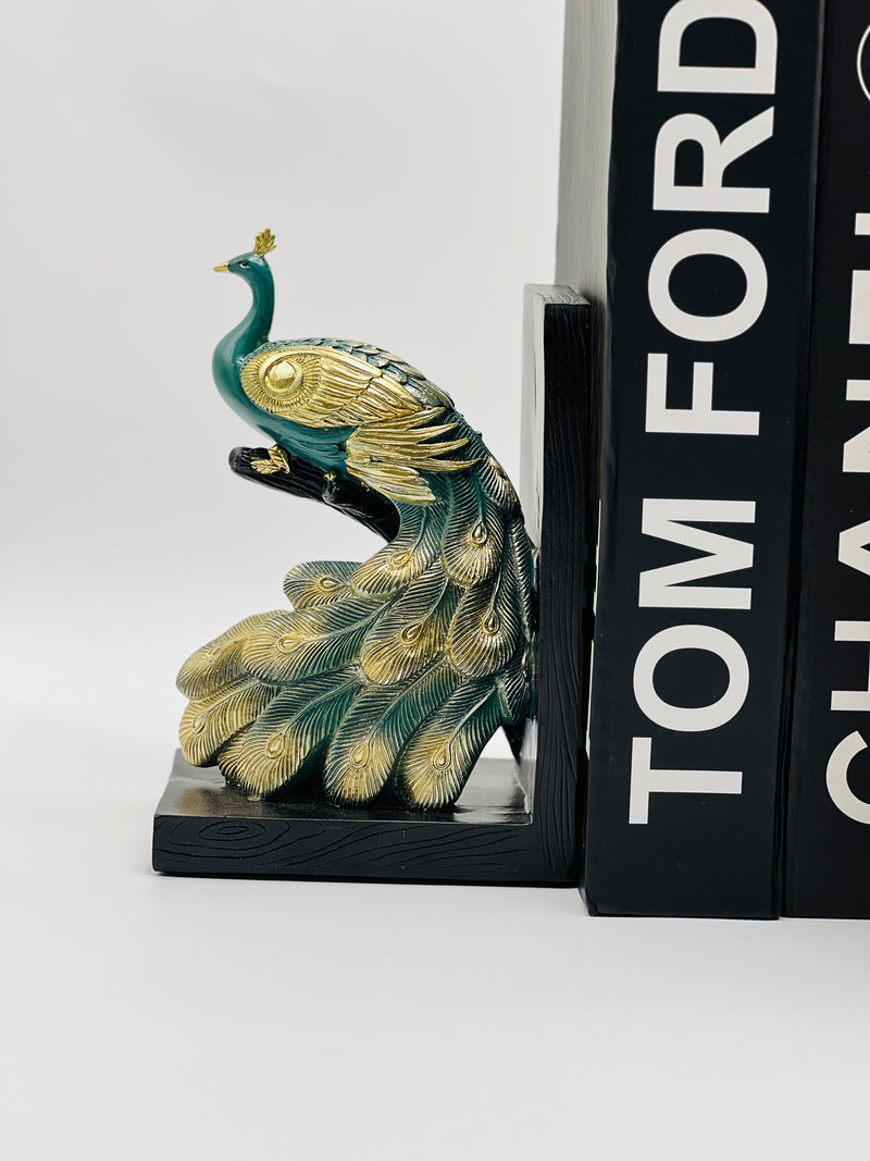 Elegant Peacock Bookend (Set Of 2)