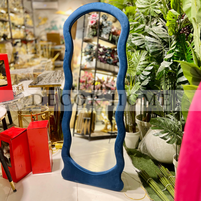 Blush Wave Floor Mirror