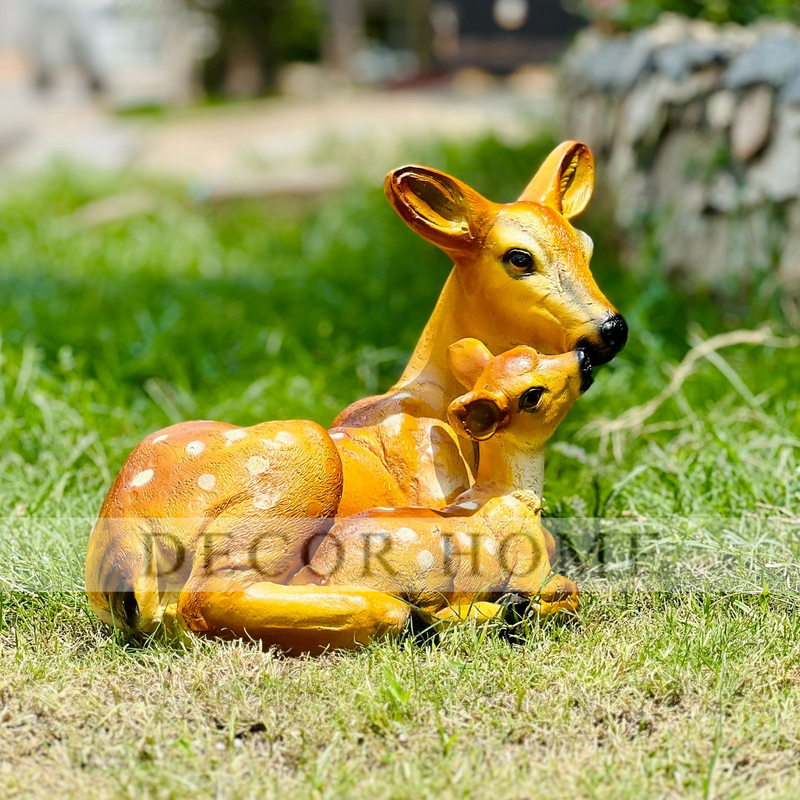 Deer & Fawn Love Due Sculpture