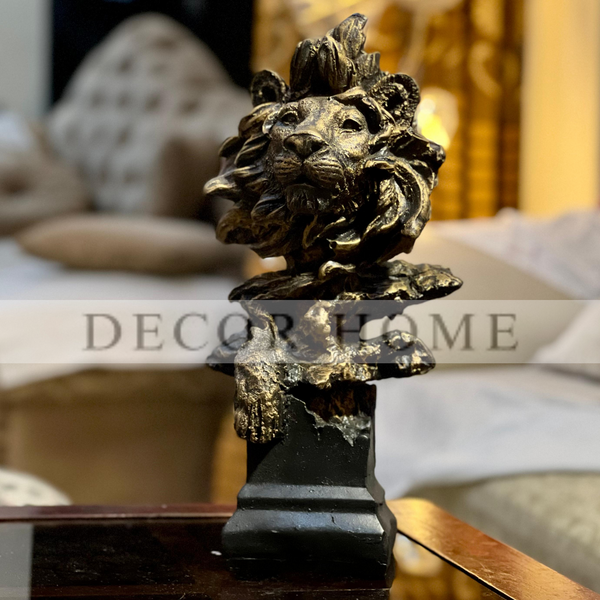 Elegant Antique Lion Sculpture
